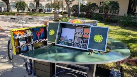 Art displayed on Mobile display unit