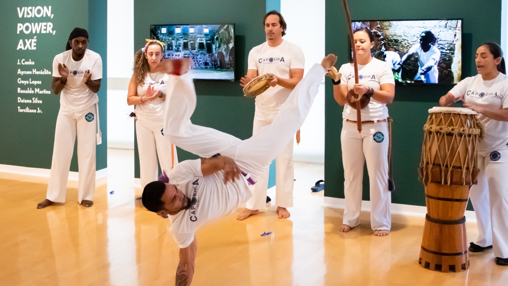 Capoeira group performing