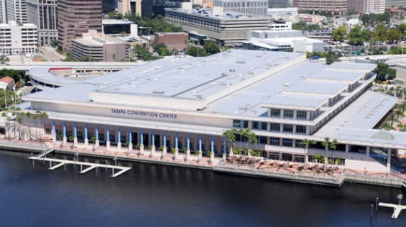 Aerial view of Tampa Convention Center