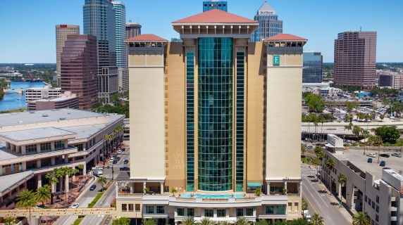 Embassy Suites building in Tampa downtown