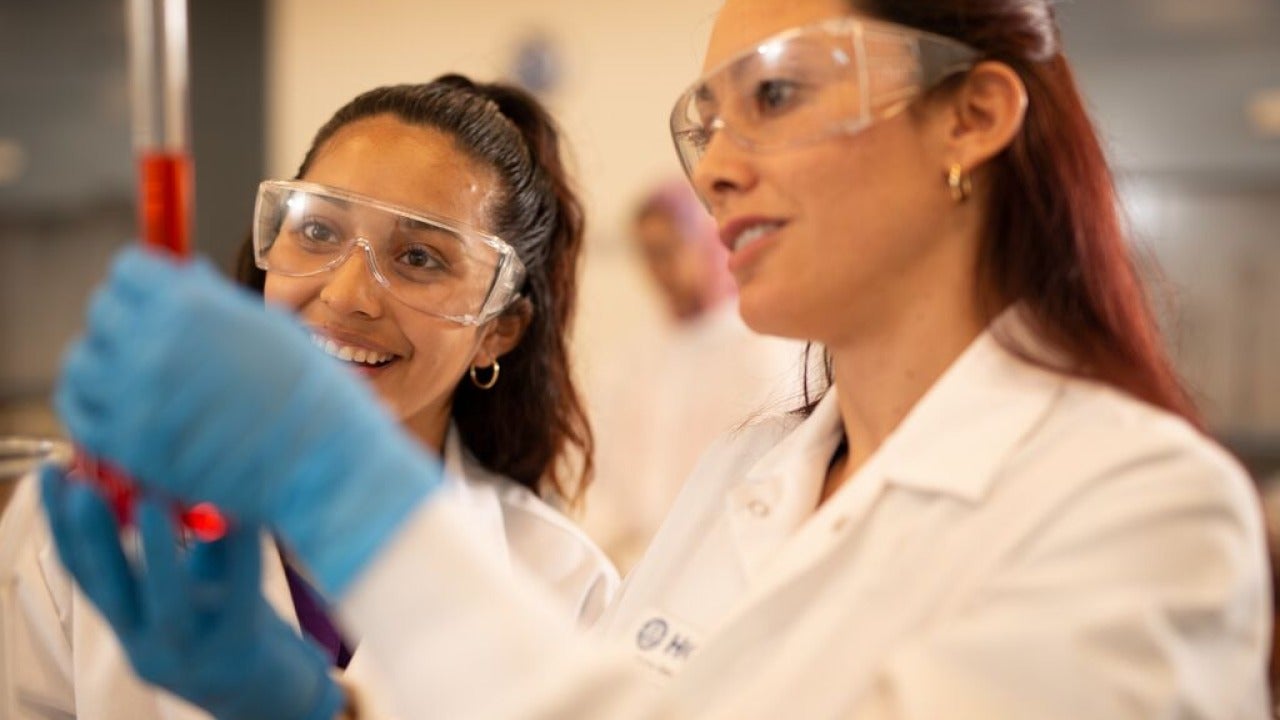 Students in science lab